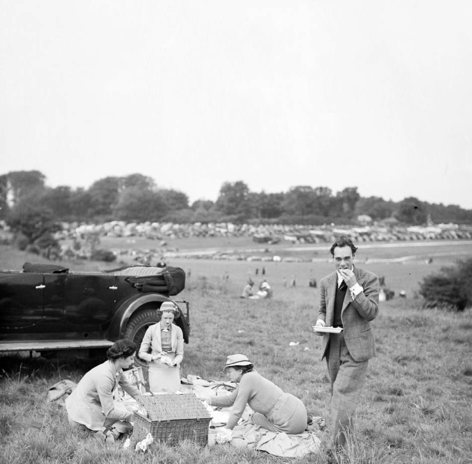 a picnic by the car