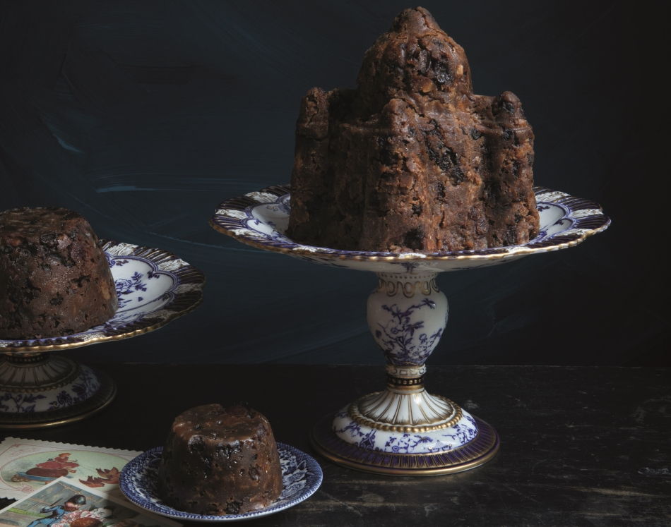 castle shape christmas pudding